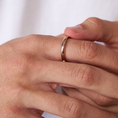 Bague ronde (or rose) 3 mm