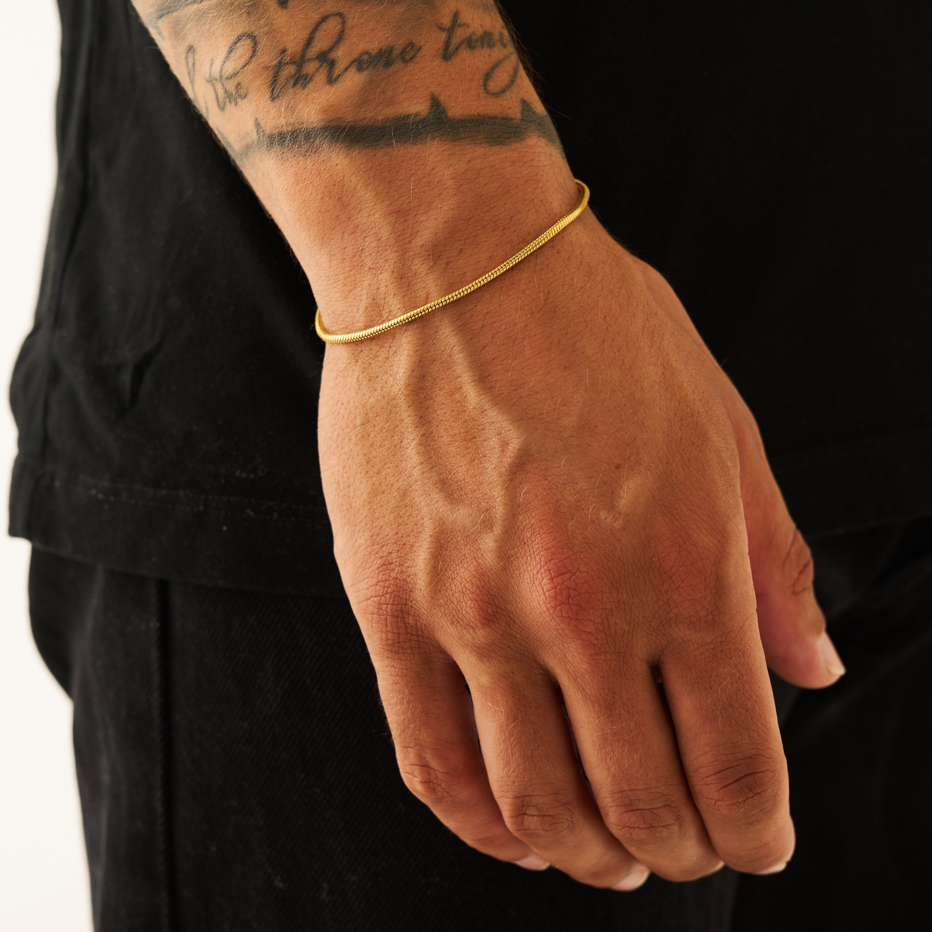 送料/関税無料【CRAFTD】スネークブレスレット 2mm Snake Bracelet (Gold) 2mm