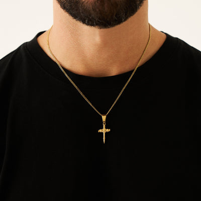 Nail Cross Pendant (Gold)