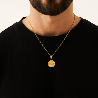 Circle Cross Pendant (Gold)