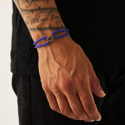 Bracelet cordon bleu cobalt (or)