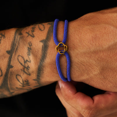 Bracelet cordon bleu cobalt (or)