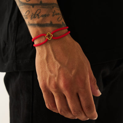 Bracelet Cordon Rouge (Or)