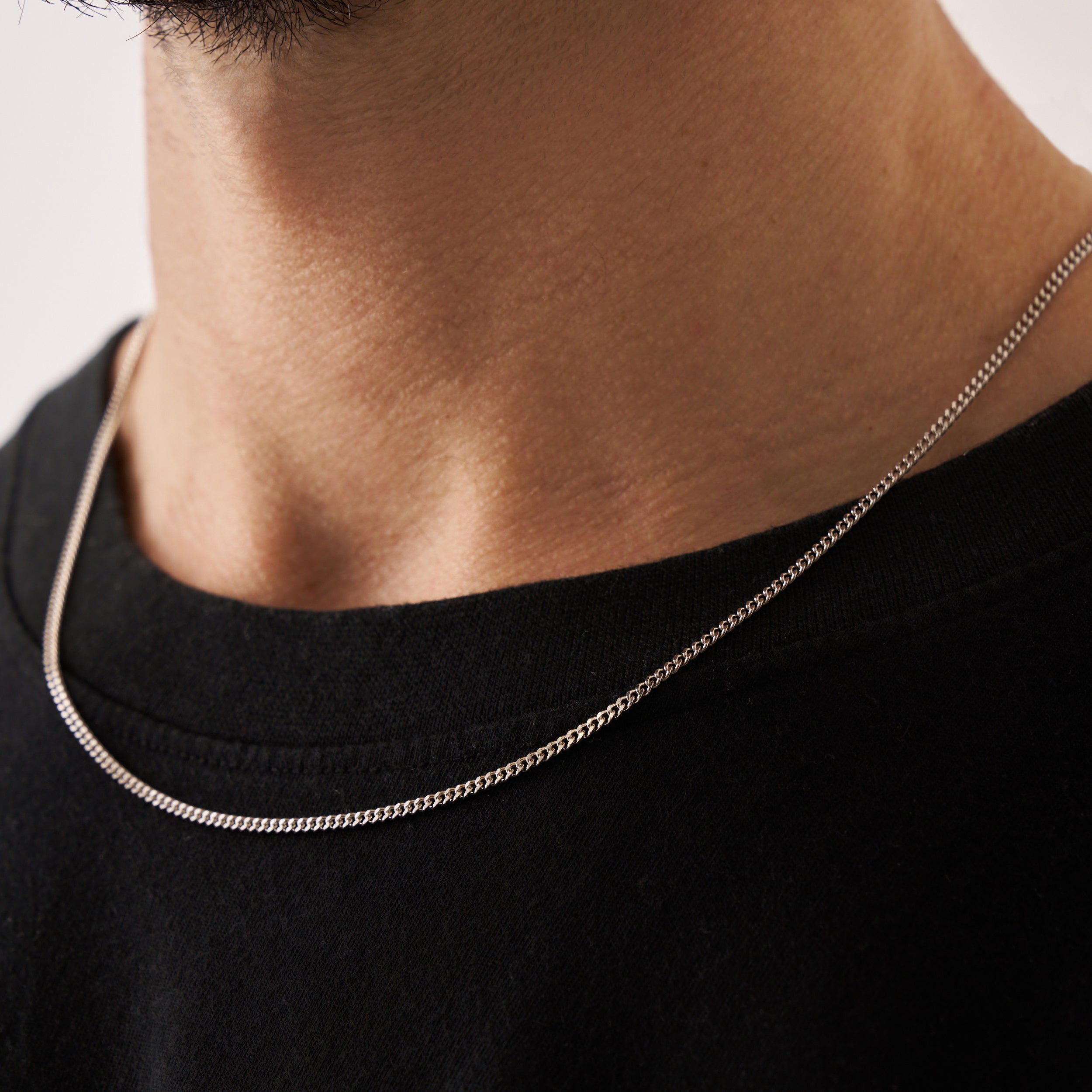 CRAFTD London ネックレス CUBAN (STERLING SILVER) 2MM Sterling Silver Cuban Link 2mm Men's Chain