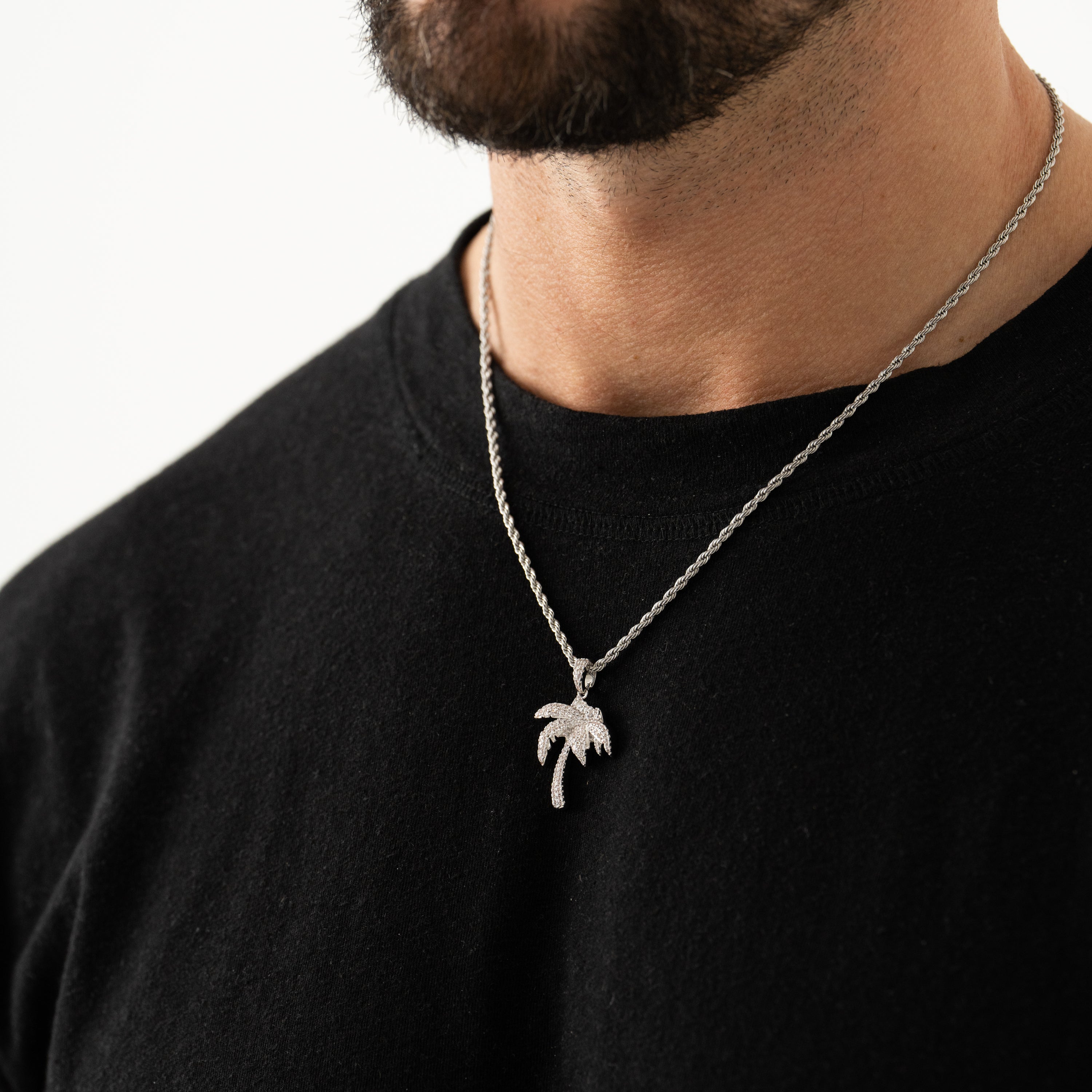 Palm tree necklace on sale mens