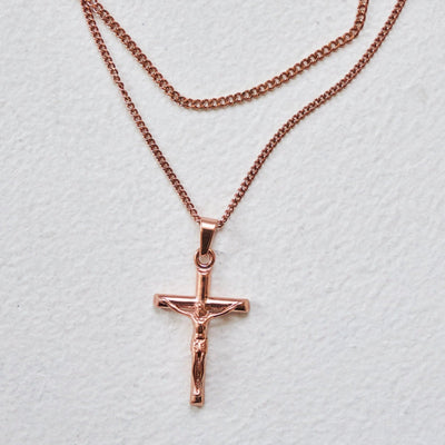 Crucifix and Connell Set (Rose Gold)