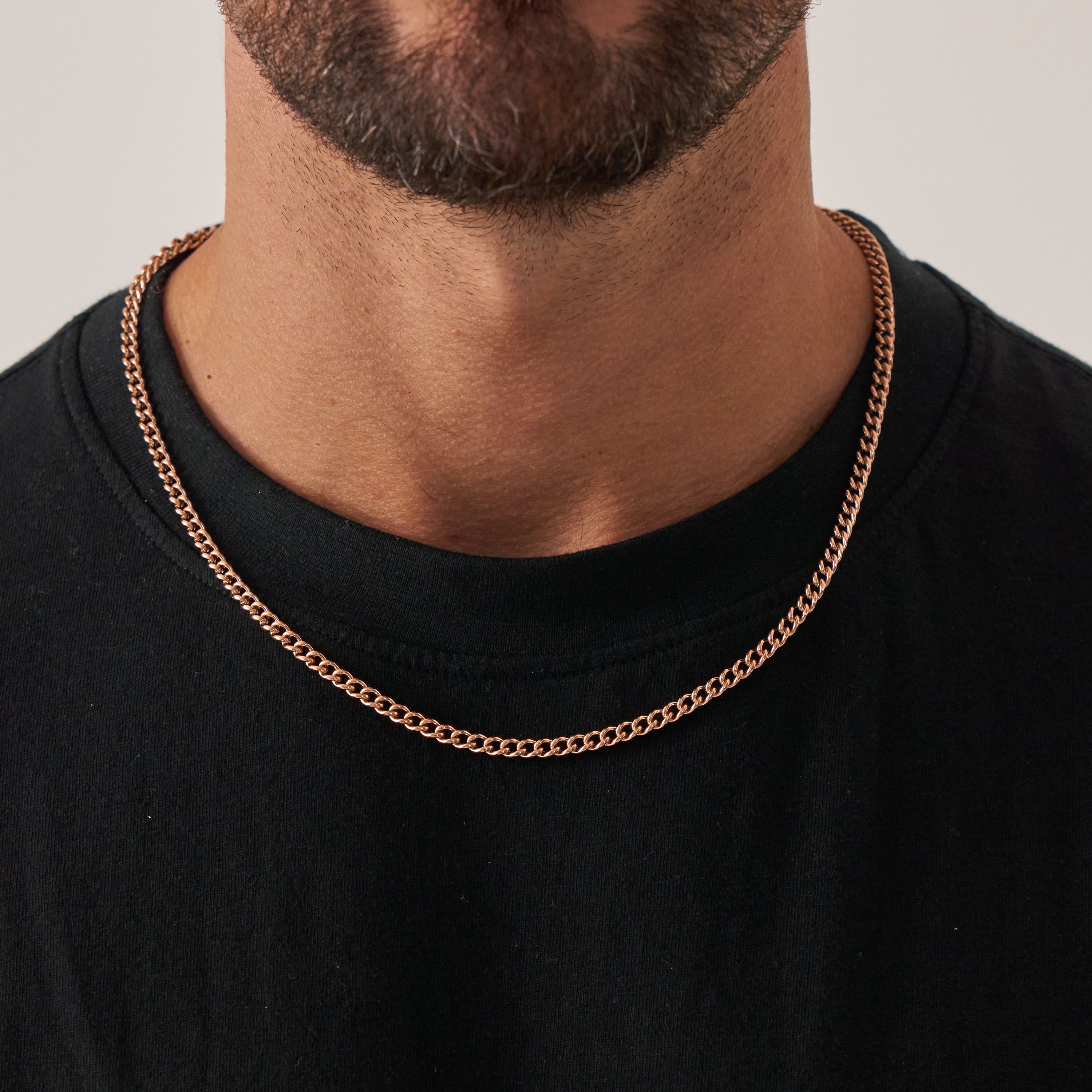 送料税込【CRAFTD London】Cuban RoseGold 4mm キューバ☆国内発 Cuban (Rose Gold) 4mm