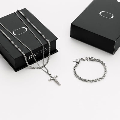 Coffret cadeau Crucifix (argent)