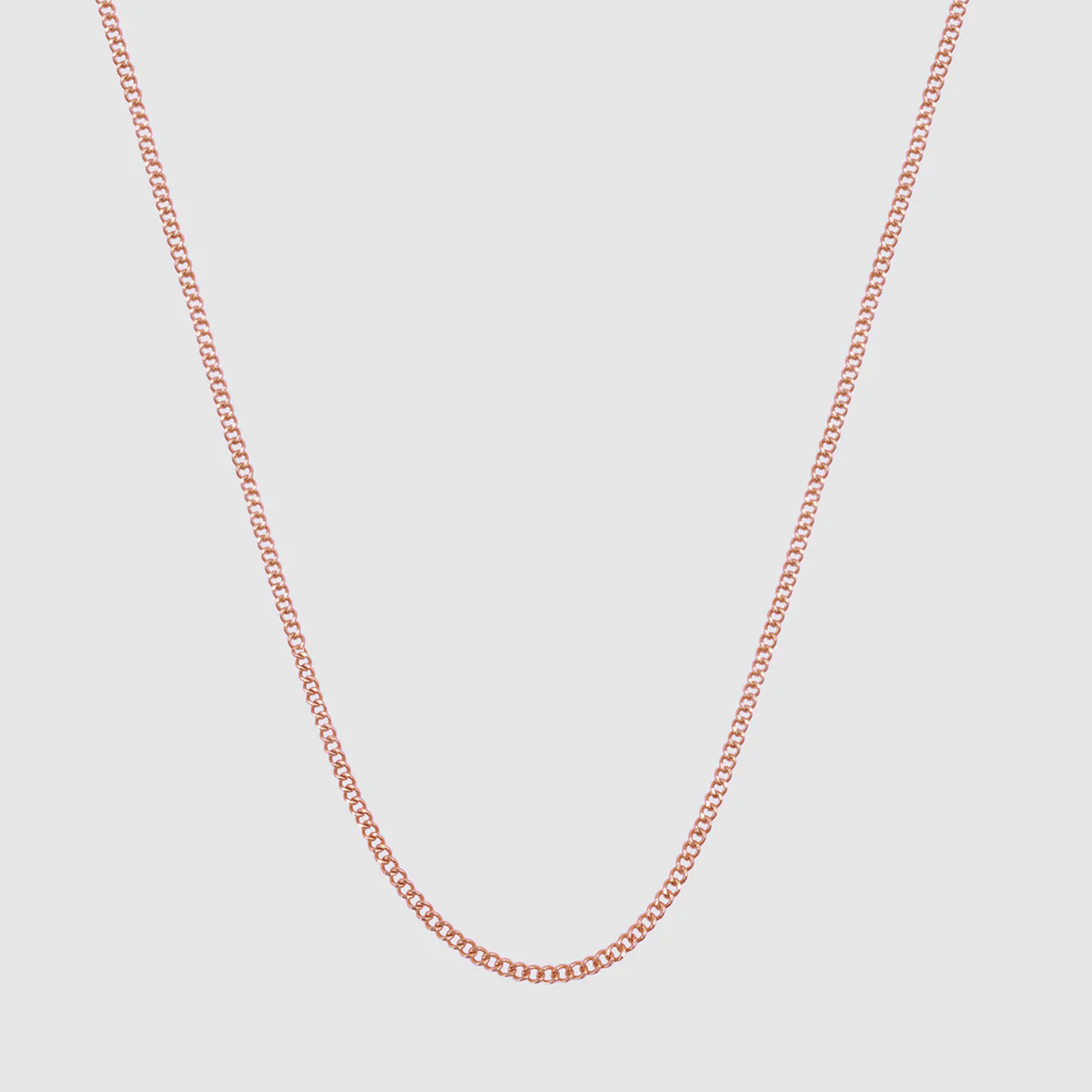 CRAFTD London ネックレス CUBAN 2mm ローズゴールド チェーン Men's Cuban Link Chain 2mm (Rose Gold)