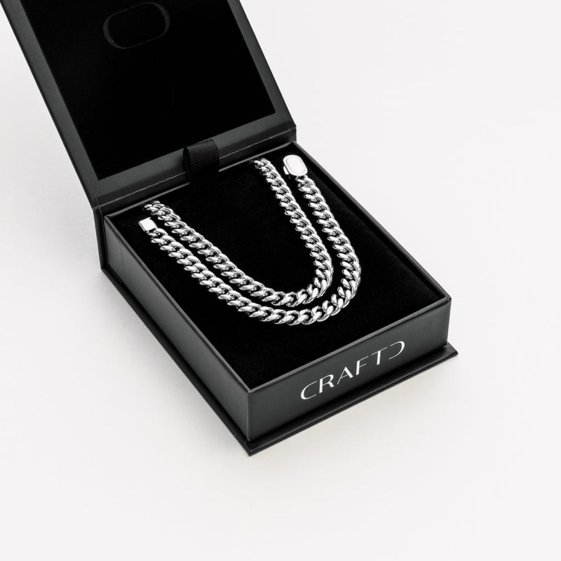 Cuban 8mm Gift Set (Silver)