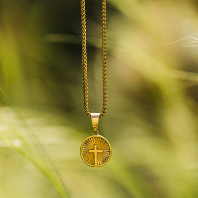 Circle Cross Pendant (Gold)