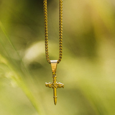 Nail Cross Pendant (Gold)