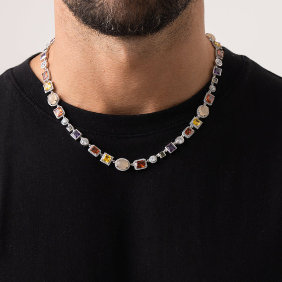 Edelsteinkette (Silber)