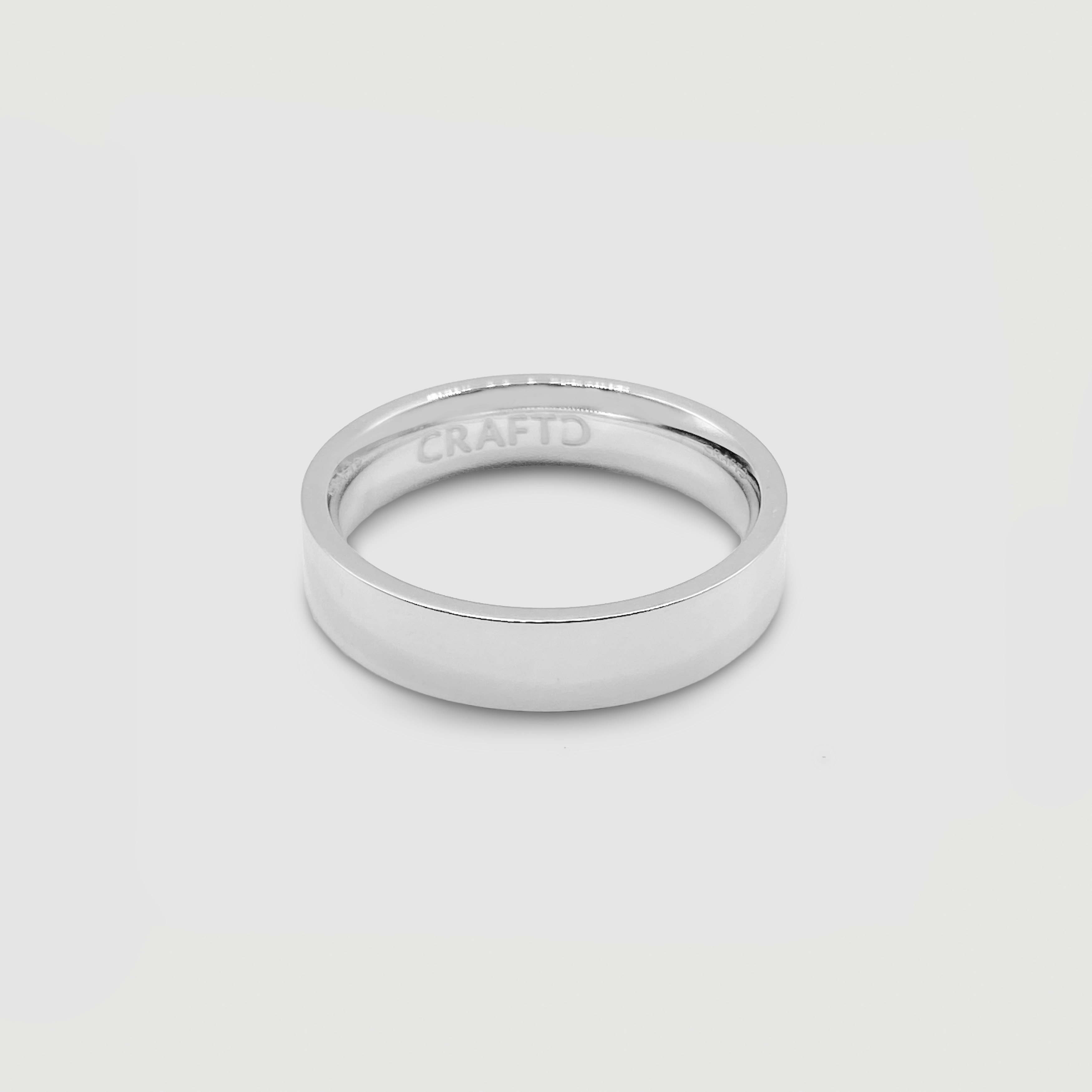 送料関税込【CRAFTD London】FLAT BAND RING 5mm Gold Silver Flat Band Ring (Silver) 5mm