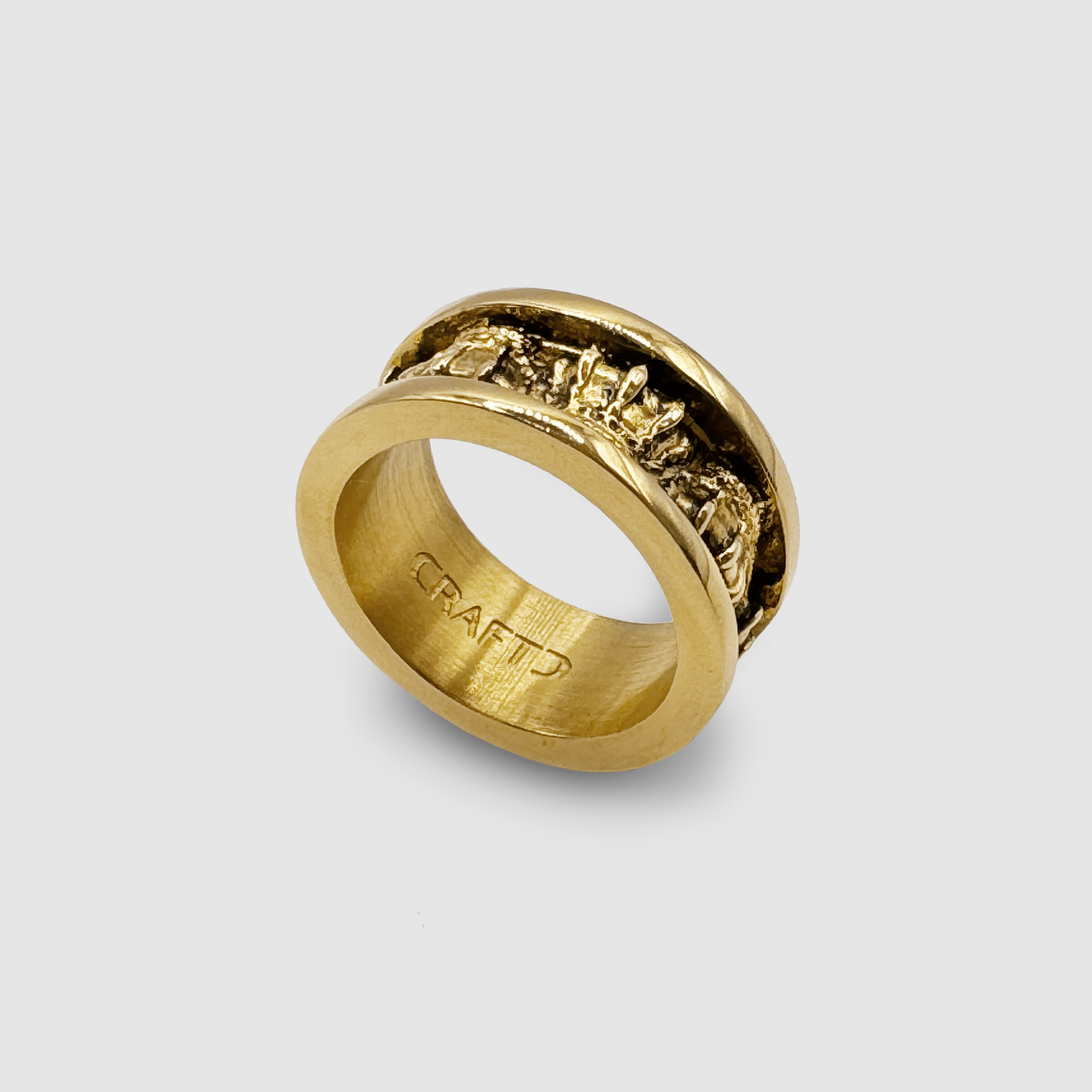 CRAFTD London クラフトロンドン 指輪 CROWN BAND RING リング Men's King's Crown Band Ring (18k Gold)