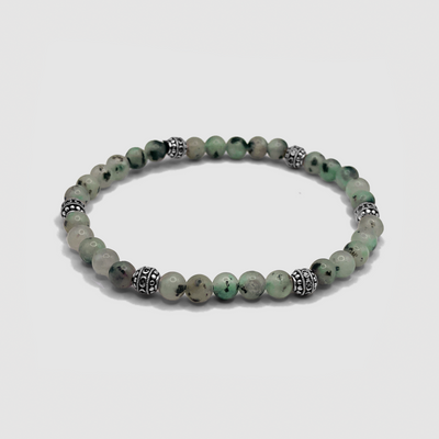 Kiwi Stone Bracelet (Silver)