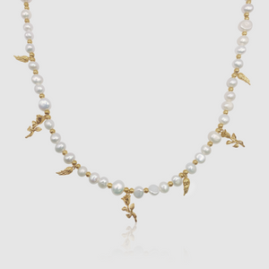 Collana di Perle Vere con Ciondolo (Oro)