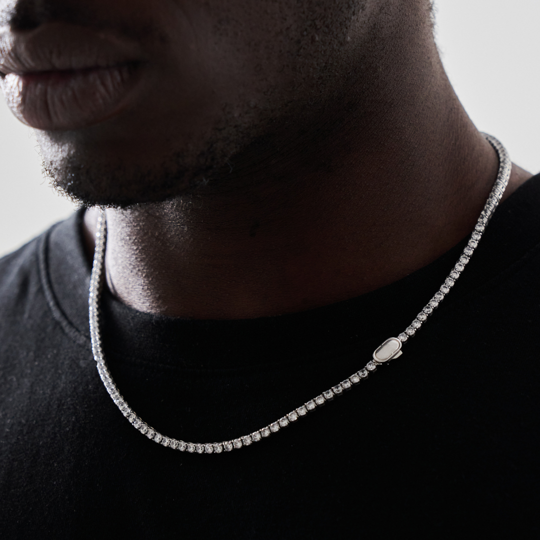 ベストセラー♪送関込【CRAFTD London】Tennis Chain Silver 3mm Silver Tennis Chain Necklace 3mm | CRAFTD London