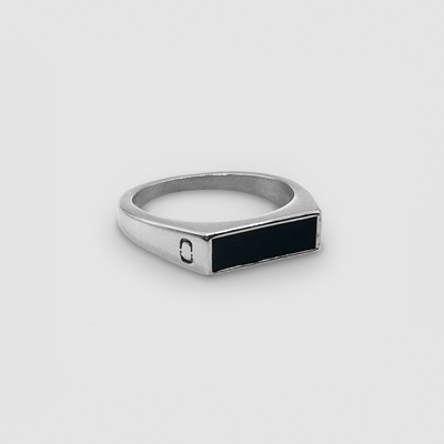 Bague Pierre Rectangulaire (Argent) 