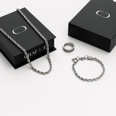 Coffret cadeau corde (argent)