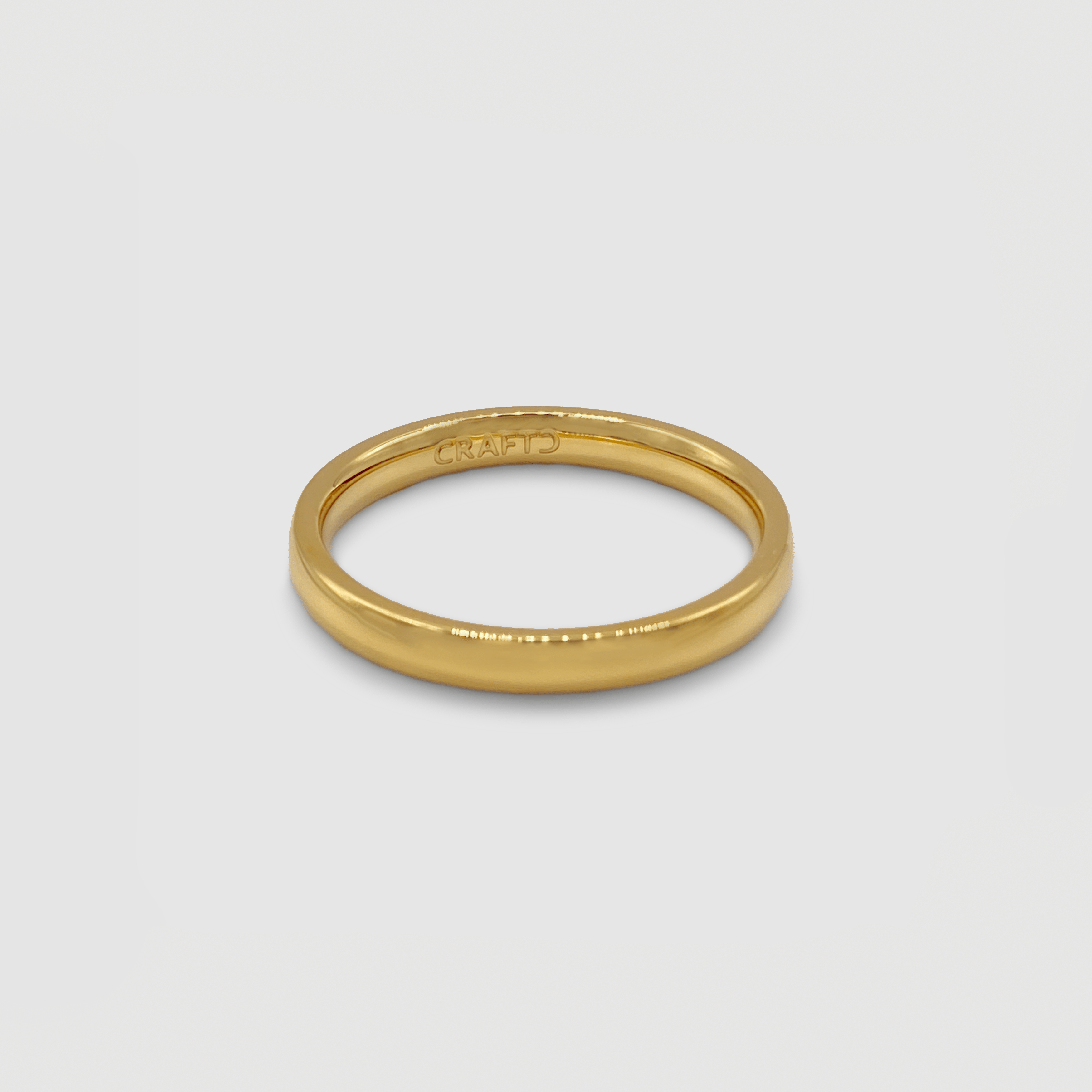CRAFTDLondon クラフトロンドン 指輪 ROUND BAND RING 3MM Round Band Ring (Gold) 3mm