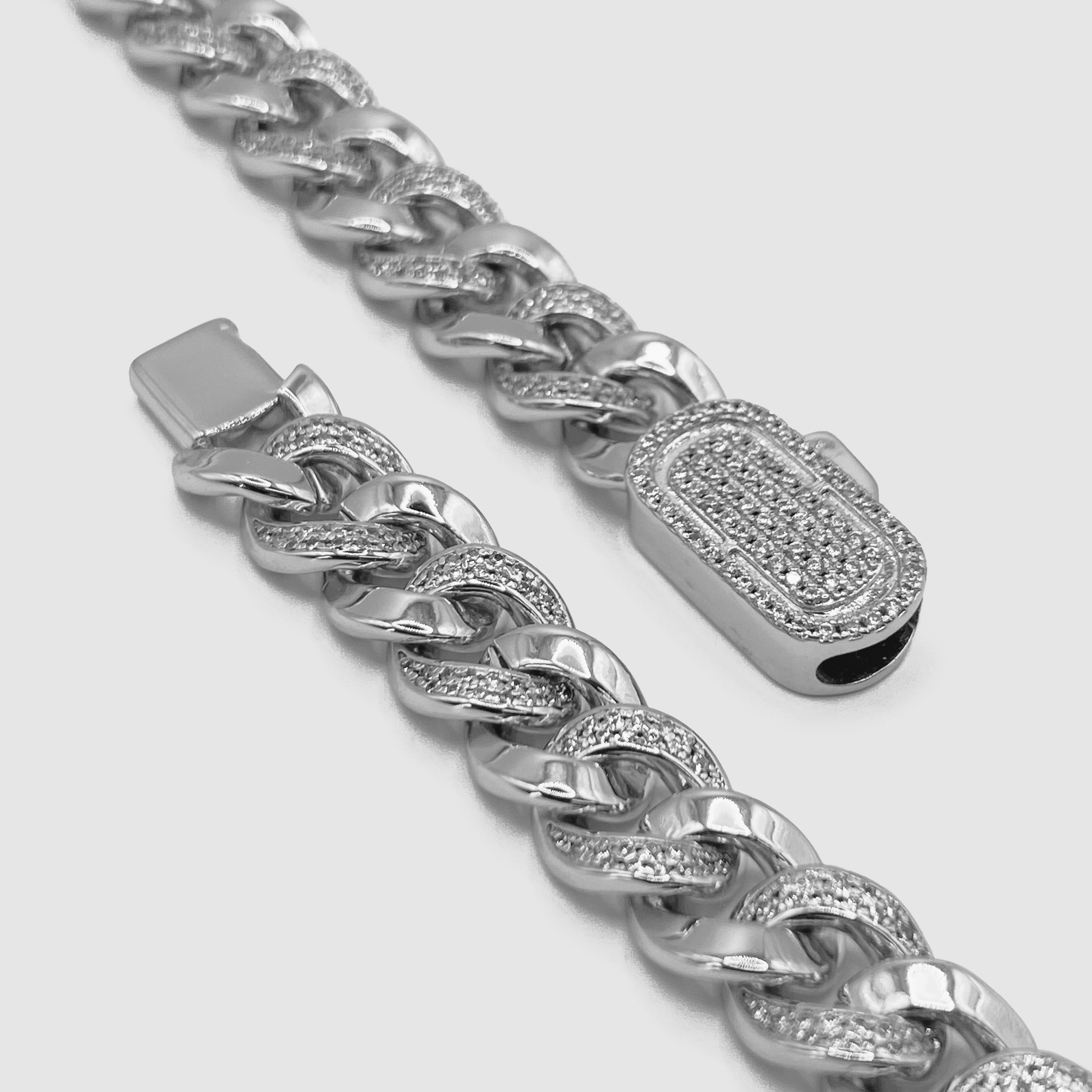 Bracelet Demi Cubain Glacé (Argent) 8mm 