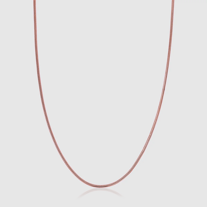 Catena a Maglia Serpente (Oro Rosa) 2mm