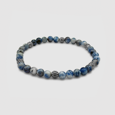 Bracelet en pierre de sodalite (argent)