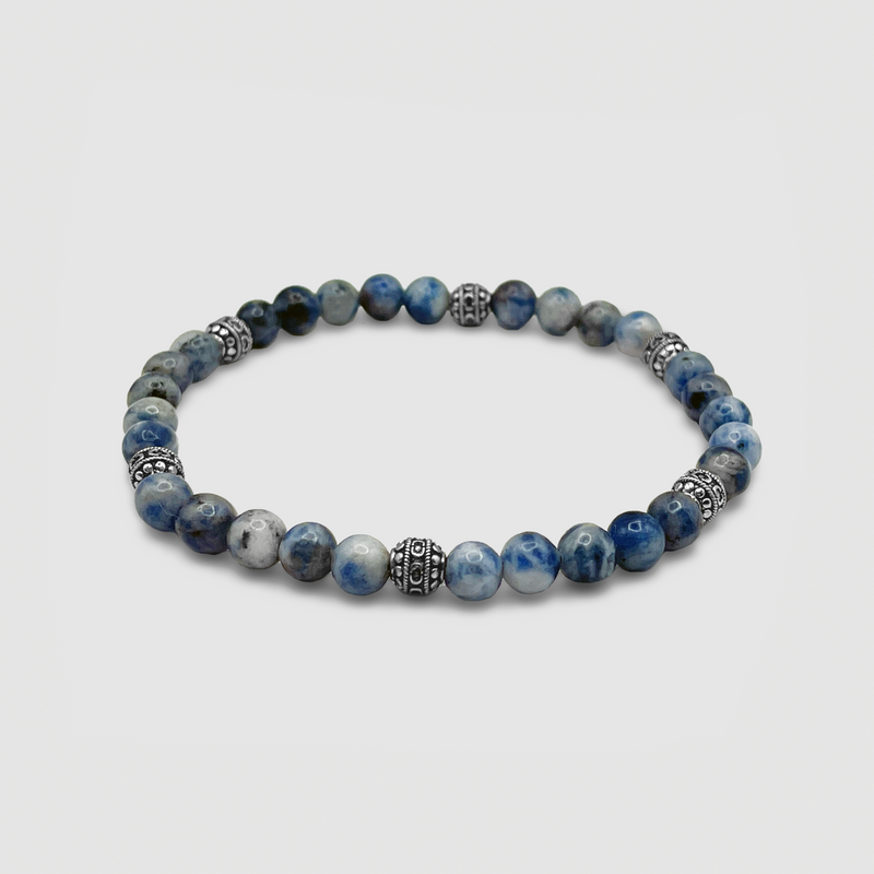 Bracciale in Pietra Sodalite (Argento)