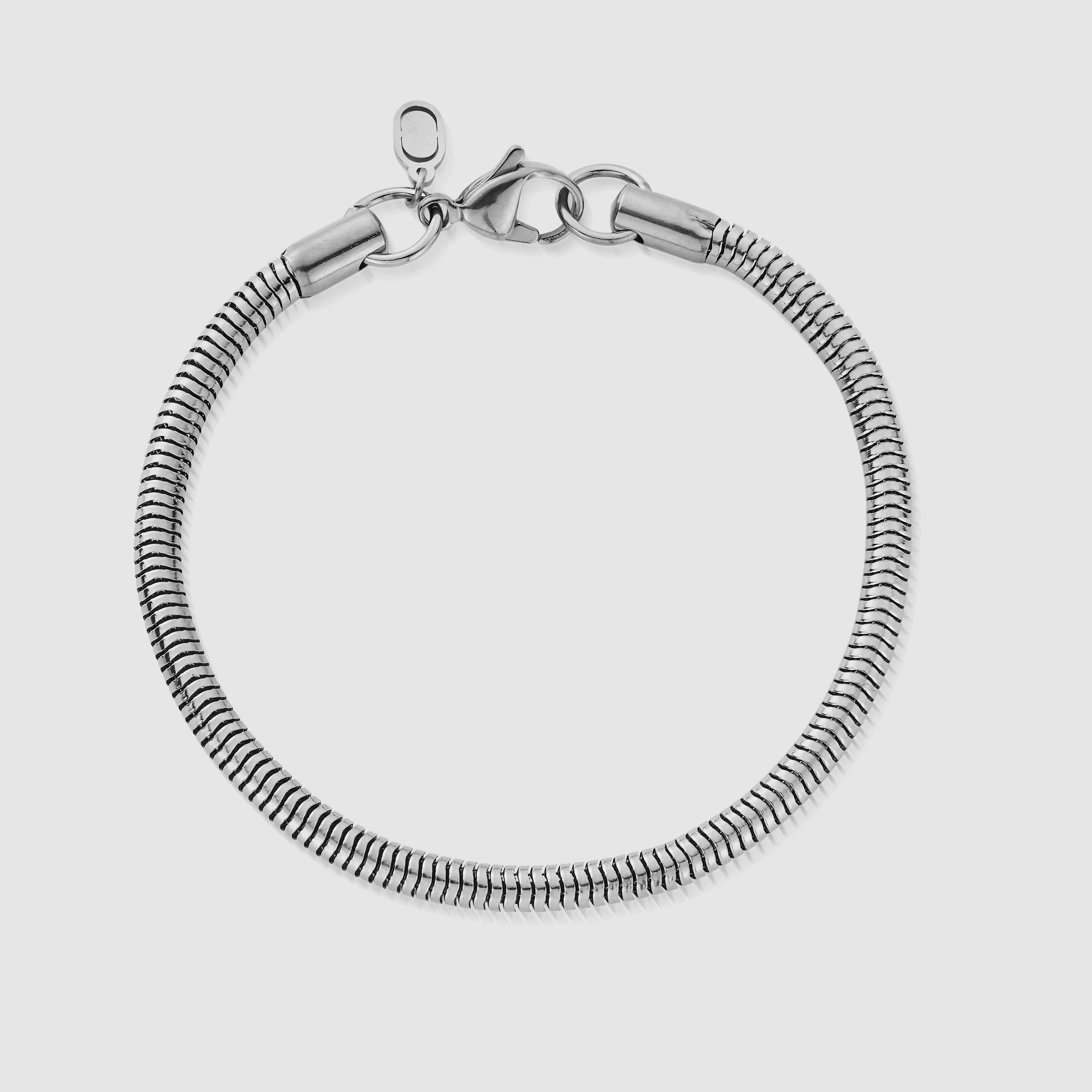Slangearmbånd (sølv) 4mm