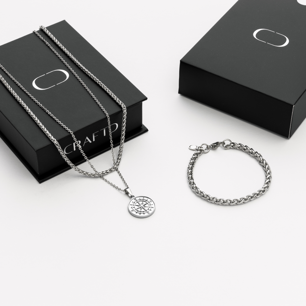 Compass Gift Set (Silver)