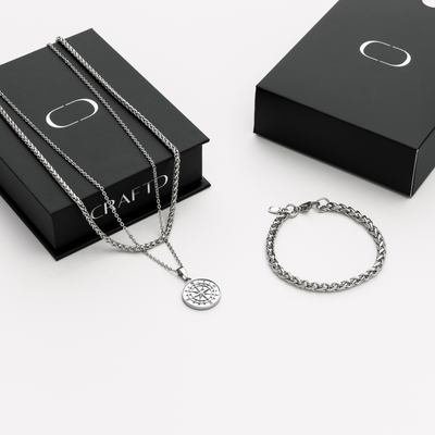 Coffret cadeau boussole (argent)