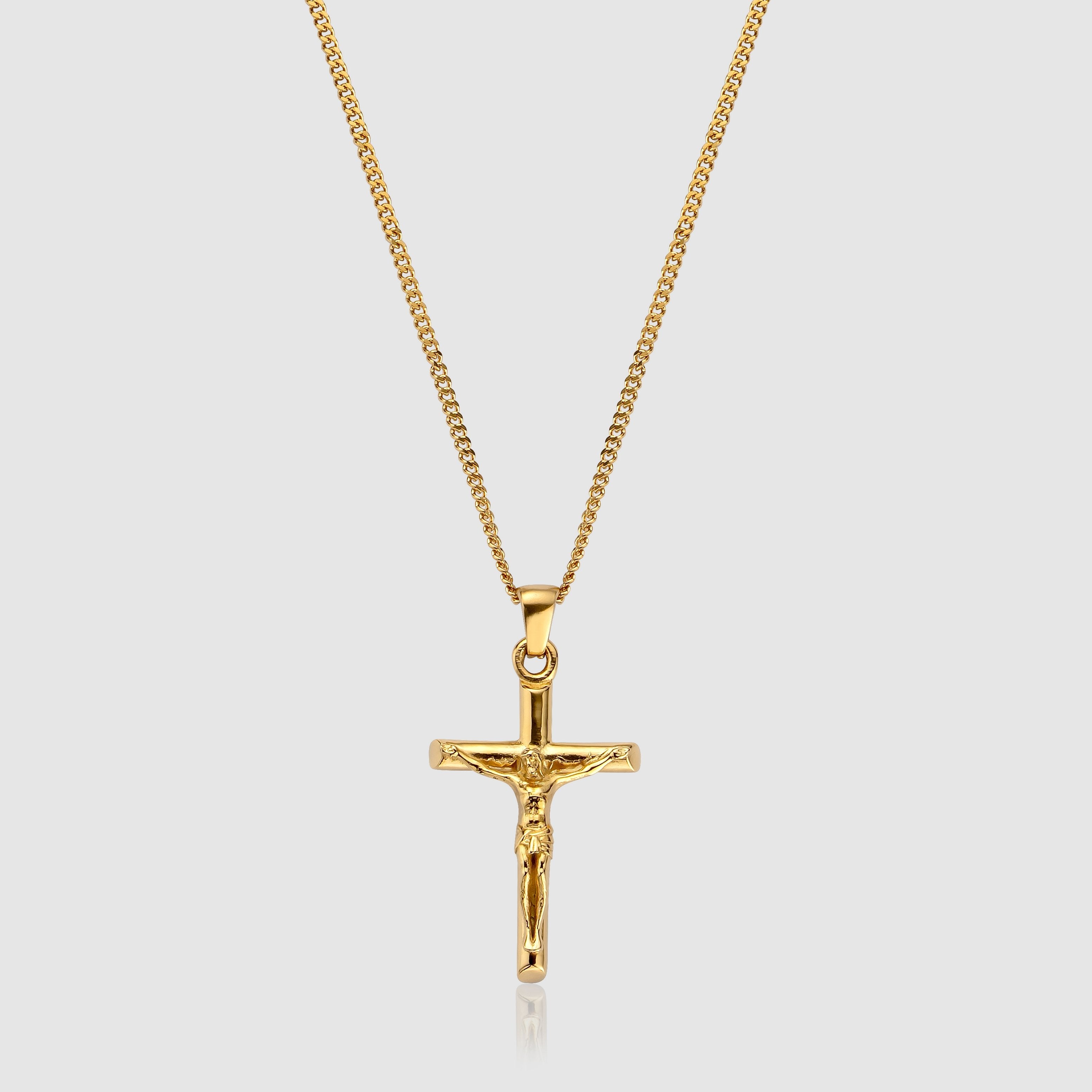 Gold Cross Pendant (Gold) | CRAFTD UK