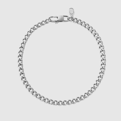 Bracelet Cubain (Argent) 4mm