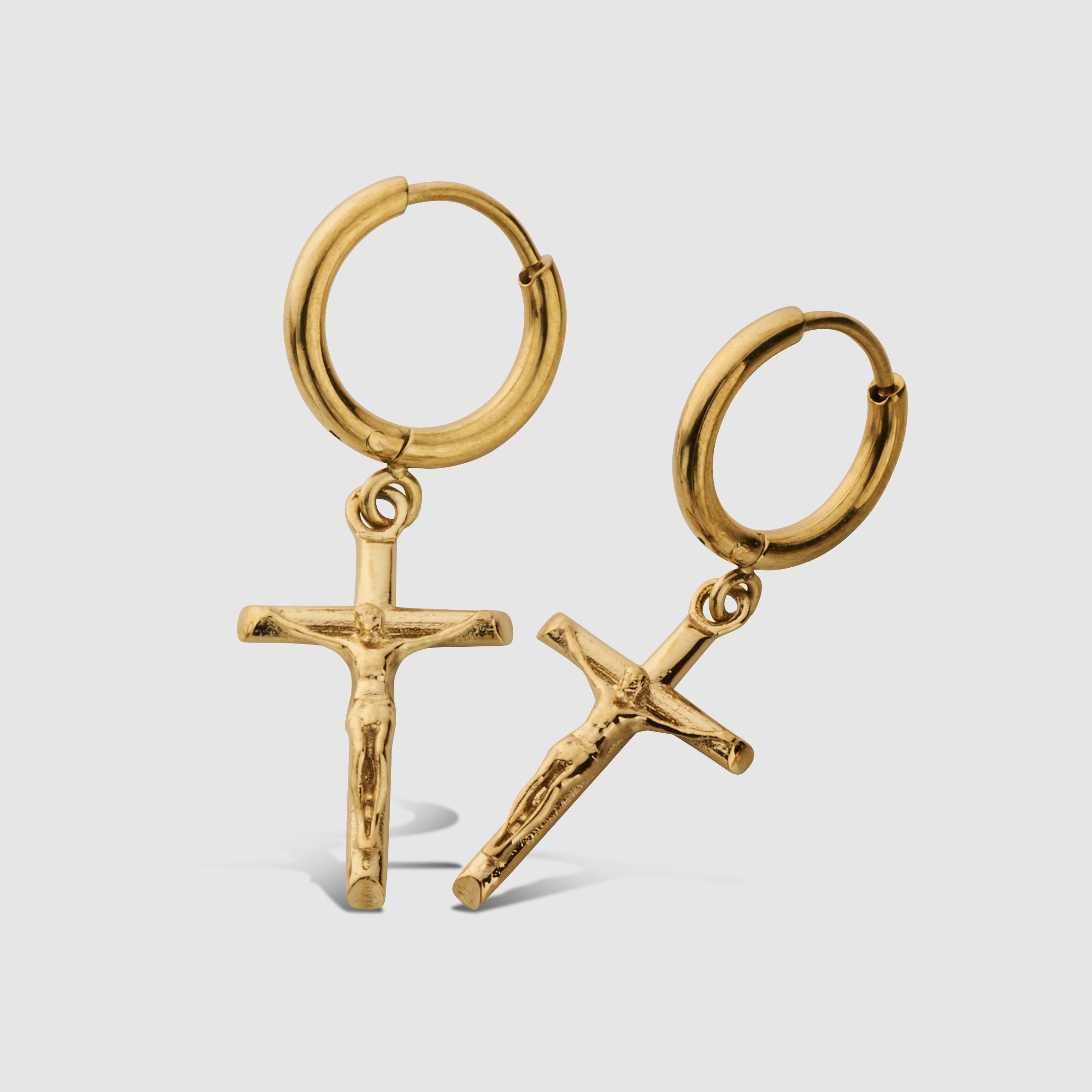 Kruzifix-Ohrring (Gold)
